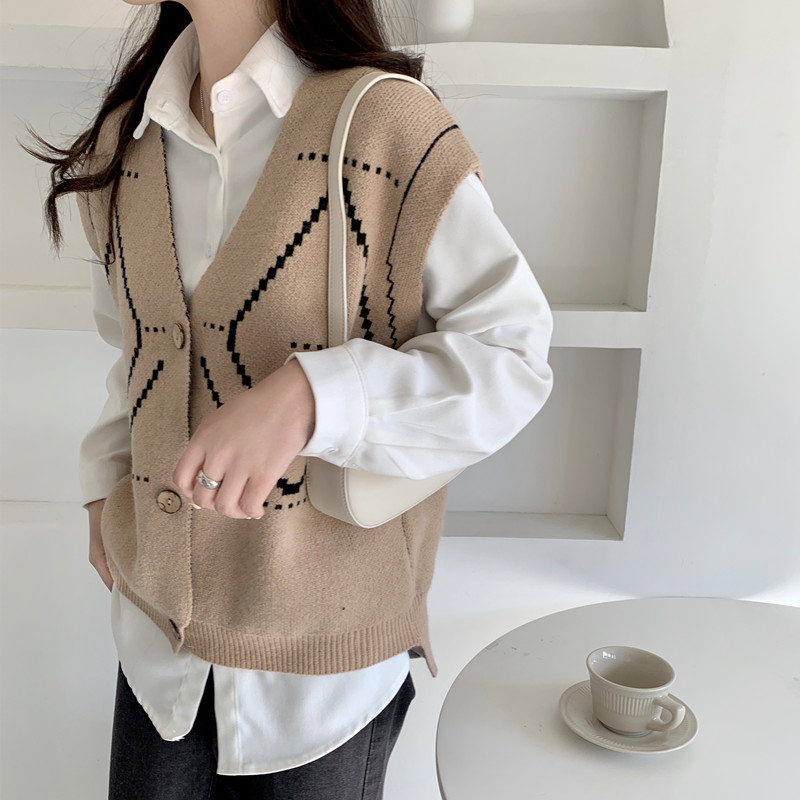 Áo Khoác Len Không Tay Họa Tiết Ca Rô Thời Trang Thanh Lịch Dành Cho Nữ | BigBuy360 - bigbuy360.vn