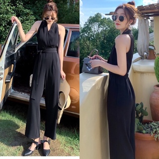 [Mẫu mới] Jumpsuit Nữ Cổ Yếm Ống Rộng Thời Trang Nữ Có Size M-L-XL-XXL