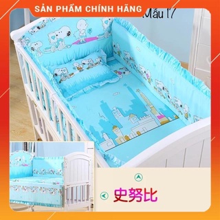 [Tặng Mã 70K – Hàng Chính Hãng] Bộ quây cũi kèm đệm và gối (mẫu Snoopy 17)
