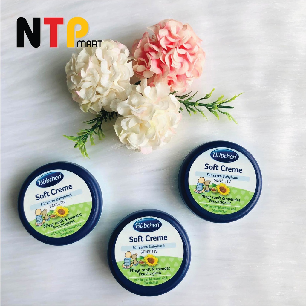 Kem Dưỡng Da Bubchen Soft creme Für zarte Babyhaut Sensitiv hương Hoa Cúc cho Trẻ Em hộp 20ml nhập khẩu Đức