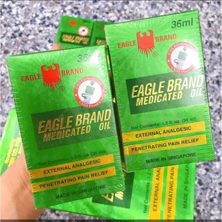 Dầu gió xanh con ó Eagle Brand (Thật 100%) 2 Nắp  (Mẫu mới) 24ml và 36ml