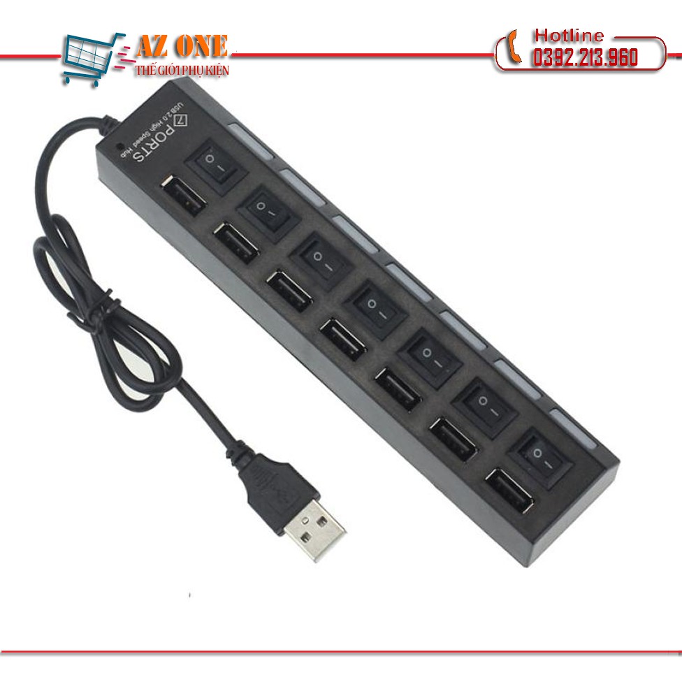 Hub USB 7 cổng có công tắc