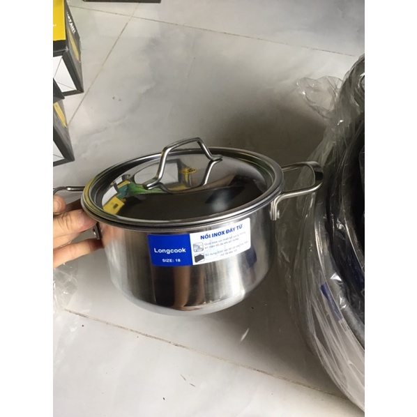 Nồi inox đáy từ Longcook loại dày đủ size 16cm đến 36cm
