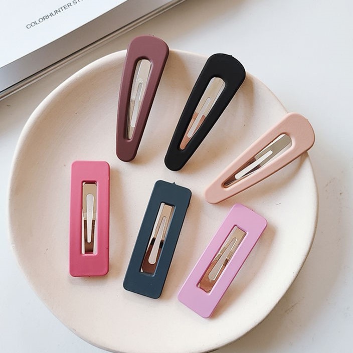 QADCOL Kẹp tóc màu sắc phong cách Hàn Quốc dễ thương cho nữ