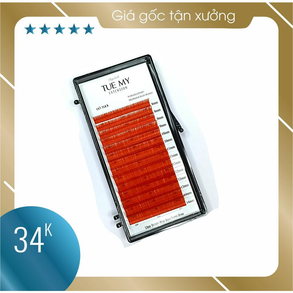 Đỏ Tươi - Mi Lụa Màu Classic 0.07 Mix Size
