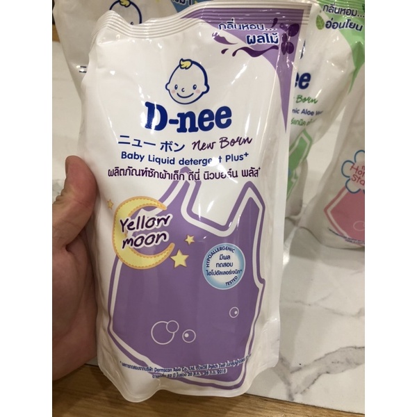 Nước giặt Dnee chính hãng Thái Lan cho bé sơ sinh 2 trong 1 kiêm xả túi 600ml D-nee mới 2X MART