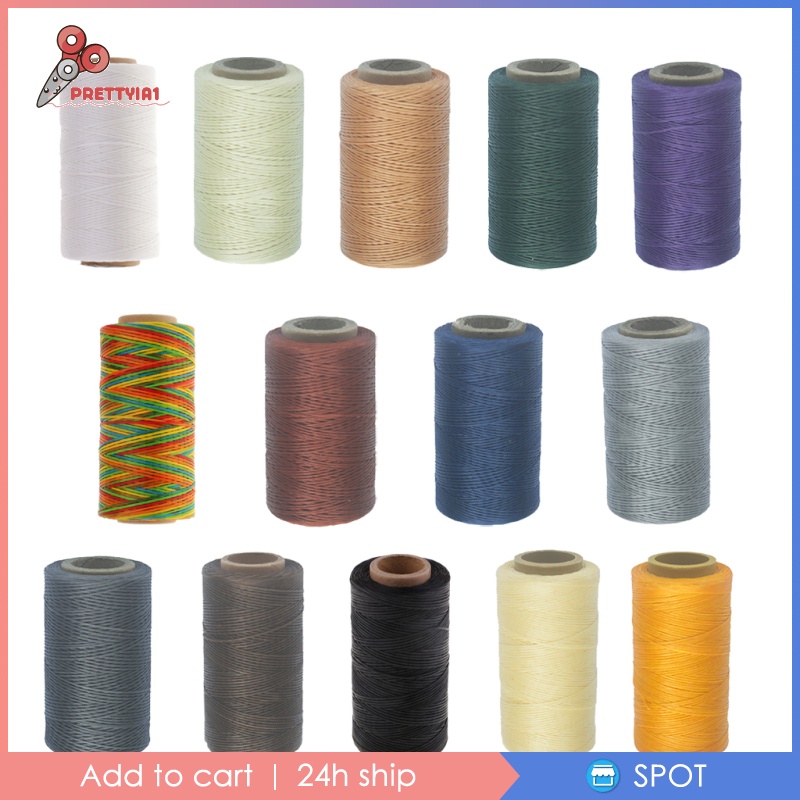 [Prettyia1] 260m Chỉ May Mặt Phẳng 150D 0.8mm Màu Trắng