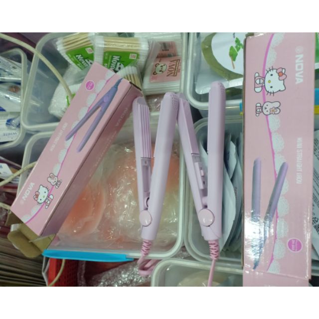 Máy là tóc mini nova / máy dập xù tóc mini nova  cute Chính Hãng