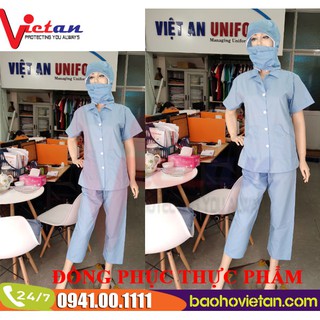 Đồng phục Thực Phẩm - Thủy Sản (Set 3 món Quần + Áo + Nón)