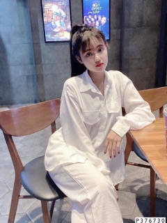 SET SƠ MI TRẮNG ĐŨI QUẦN SUÔNG