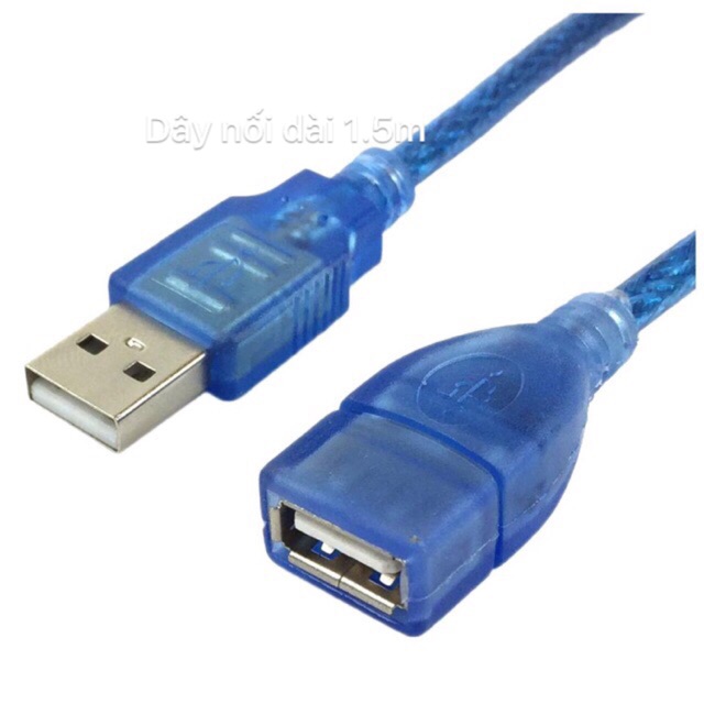 Dây nối dài usb 1.5m xanh