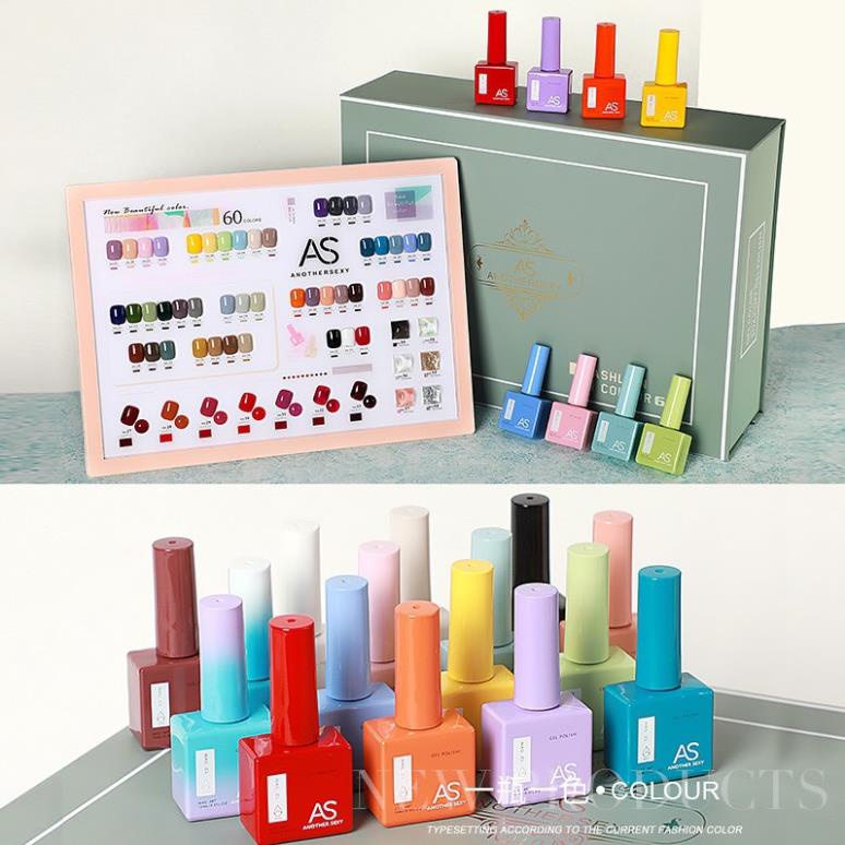 Sơn Gel AS chai Vuông mẫu mới Mã VH 31.35 ( Cam Kết Chính Hãng - làm khô sơn gel bằng máy hơ uvled )