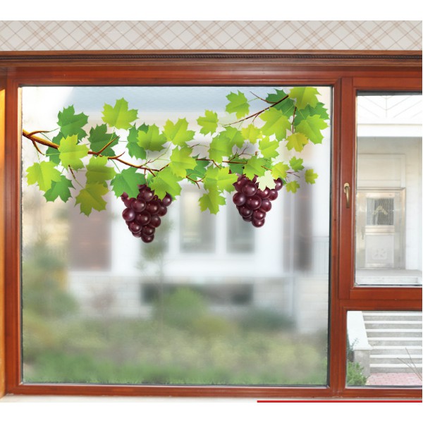 Decal trang trí kính cao cấp mẫu Cây Nho (60cm x 58cm)
