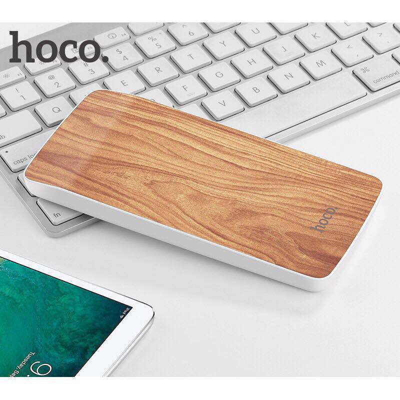 Pin Sạc Dự Phòng Vỏ Gỗ 8000mAh J5 - Hàng chính hãng HOCO