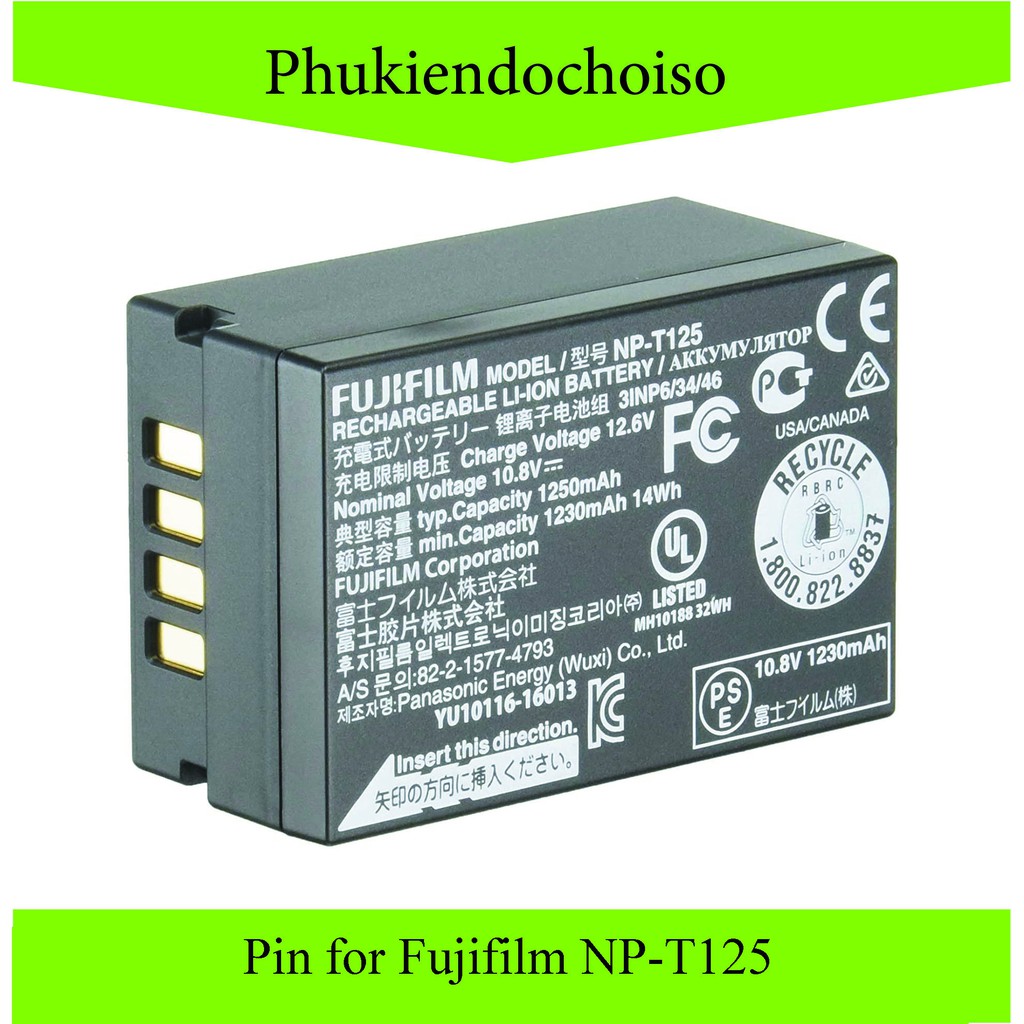 Pin thay thế pin máy ảnh cho Fujifilm NP-T125