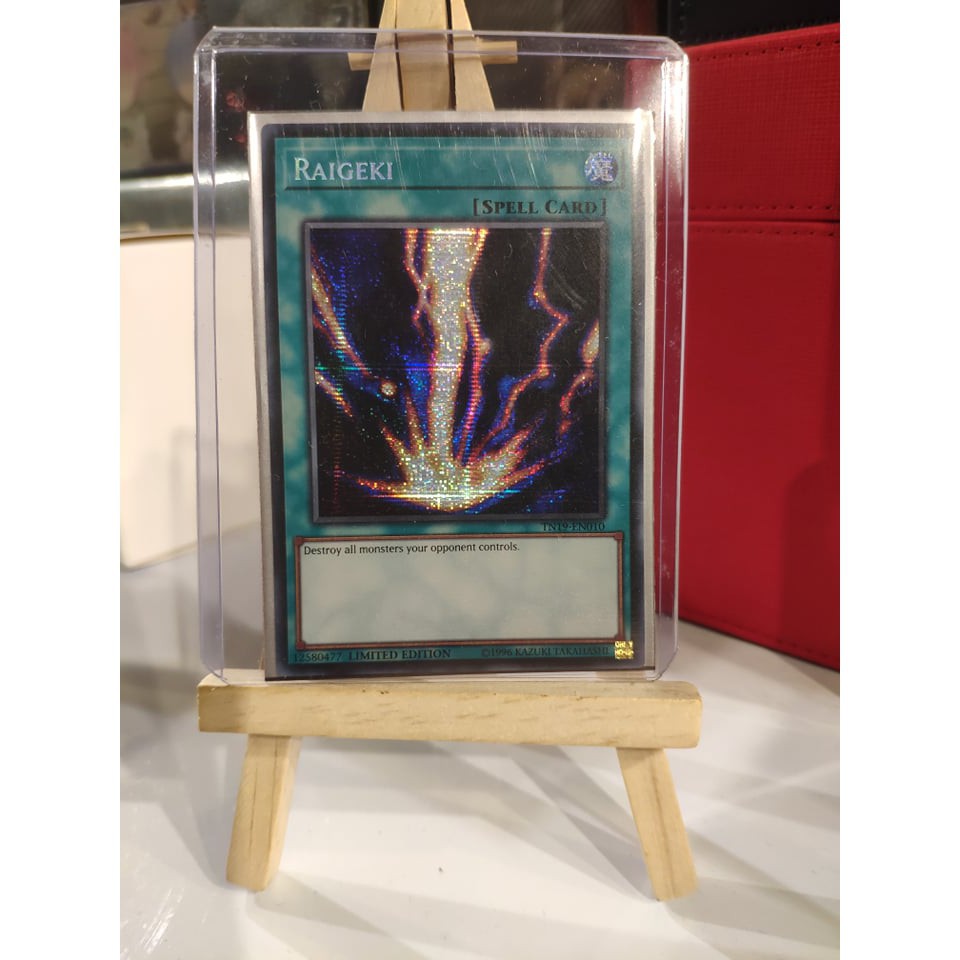 Thẻ bài Yugioh Sét đập lá bài Raigeki – Prismatic Secret Rare - Tặng bọc bài nhựa bảo quản