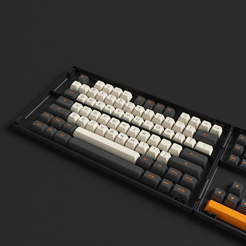 Set keycap AKKO Carbon Retro (PBT Double-Shot/ASA profile/158 nút)