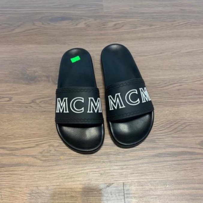 Dép Nam Mcm Đế Cao Su Chữ Dập Nổi - Dép Quai Ngang MCM Chữ Nổi Cho Nam boutique