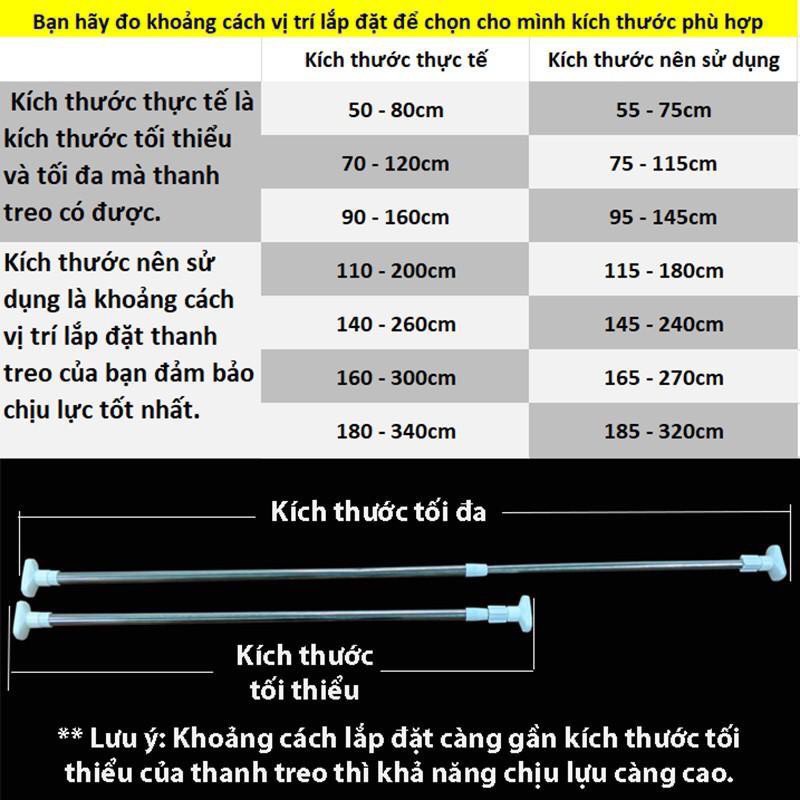 Thanh treo đa năng không cần khoan tường