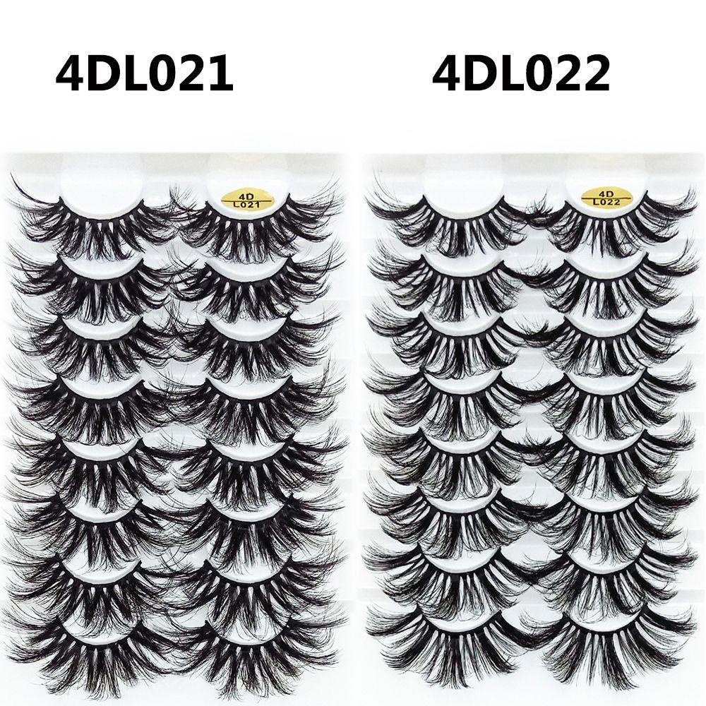 Set 8 Cặp Lông Mi Giả SKONHED Dài 25mm Handmade Dành Cho Trang Điểm Làm Đẹp