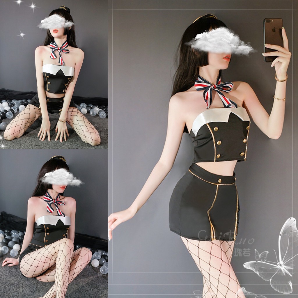 Cosplay cơ trưởng FREE SHIP Đồ ngủ quyến rũ