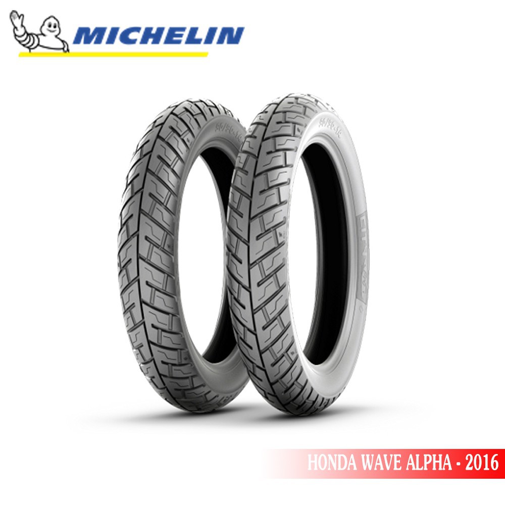 Cặp lốp ( Vỏ ) xe HONDA WAVE ALPHA 2016 MICHELIN TRƯỚC 70/90-17 và SAU 80/90-17 CITY GRIP PRO _ Lốp Trung Thành