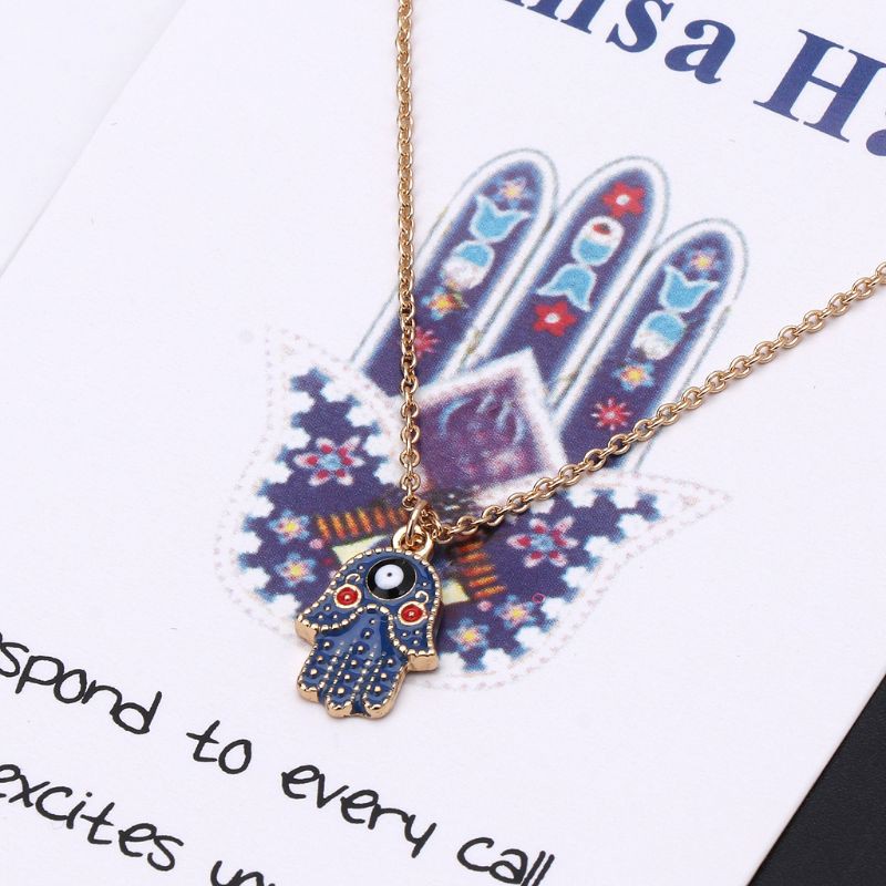 vòng cổ Mặt Hình Bàn Tay Hamsa Độc Đáo Thẻ