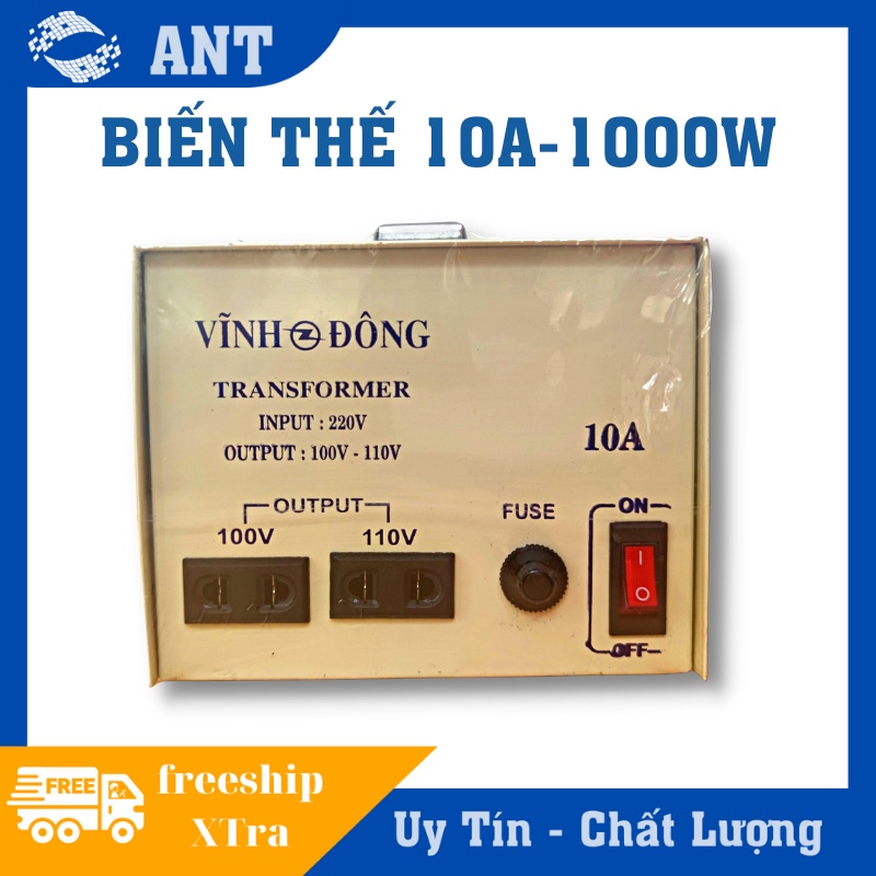 Biến áp 1000w/10A - 1500w/15A đổi nguồn 220V ra 100V - 110V