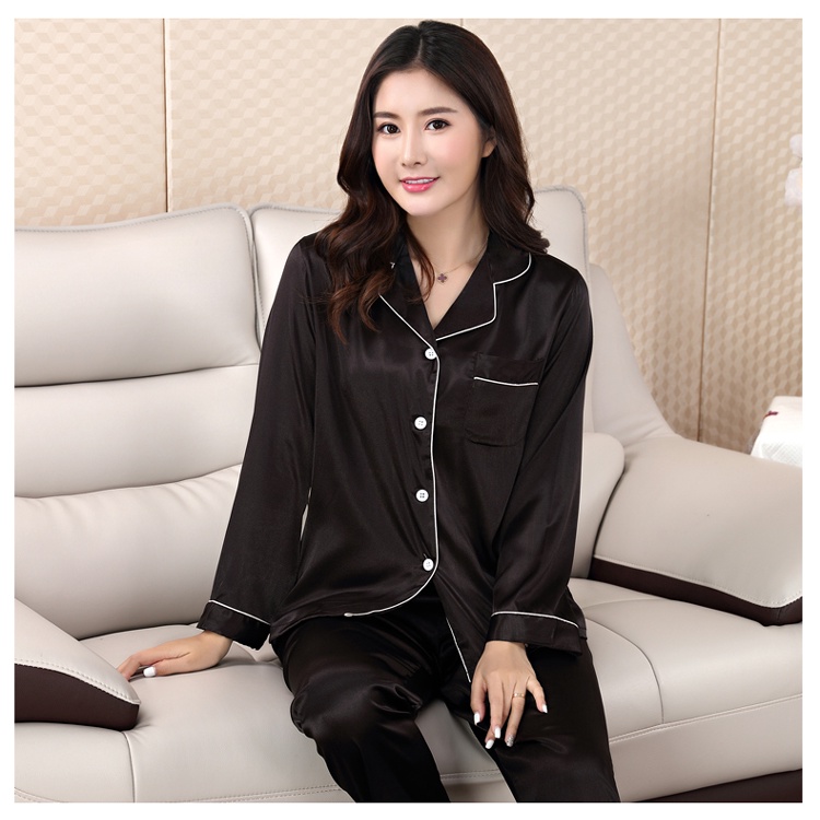 Pijama Lụa Nữ dài tay Xuất Hàn cao cấp MADELA, Bộ Đồ Pijama lụa nữ mặc nhà ngủ, pizama lụa nữ - BPD01 | BigBuy360 - bigbuy360.vn