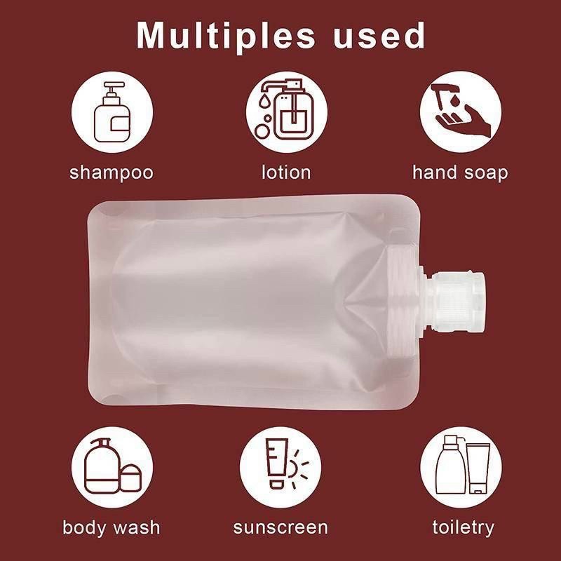 Set 3 Túi Chiết Mỹ Phẩm Du Lịch Tiện Dụng Bằng Nhựa Trong Suốt Có Nắp Vặn Dung Tích 30ml, 50ml, 100ml
