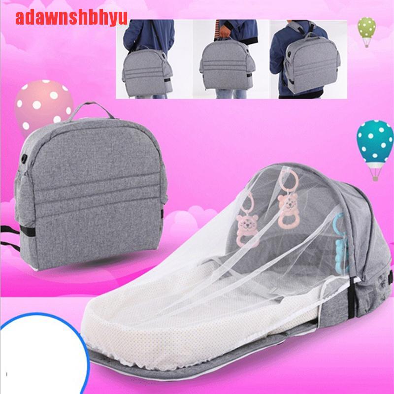 [adawnshbhyu]Portable Anti-mosquito Foldable Baby Crib Outdoor Travel Bed Breathable Cover