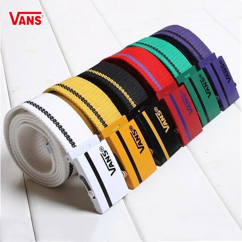 Vans Thắt Lưng Vải Canvas 100% Thiết Kế Đơn Giản Thời Trang Cho Nam Và Nữ
