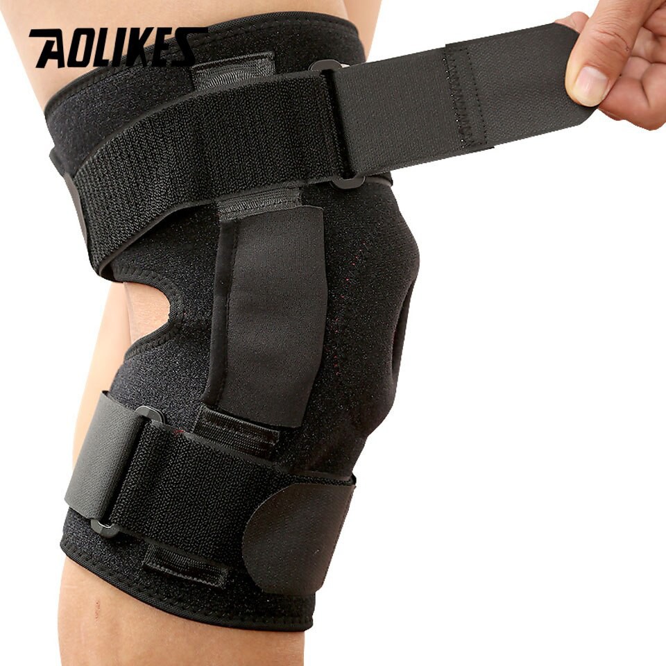 Đai bó bảo vệ khớp gối AOLIKES A-7907 sử dụng thanh hợp kim nhôm trợ lực sport knee protector