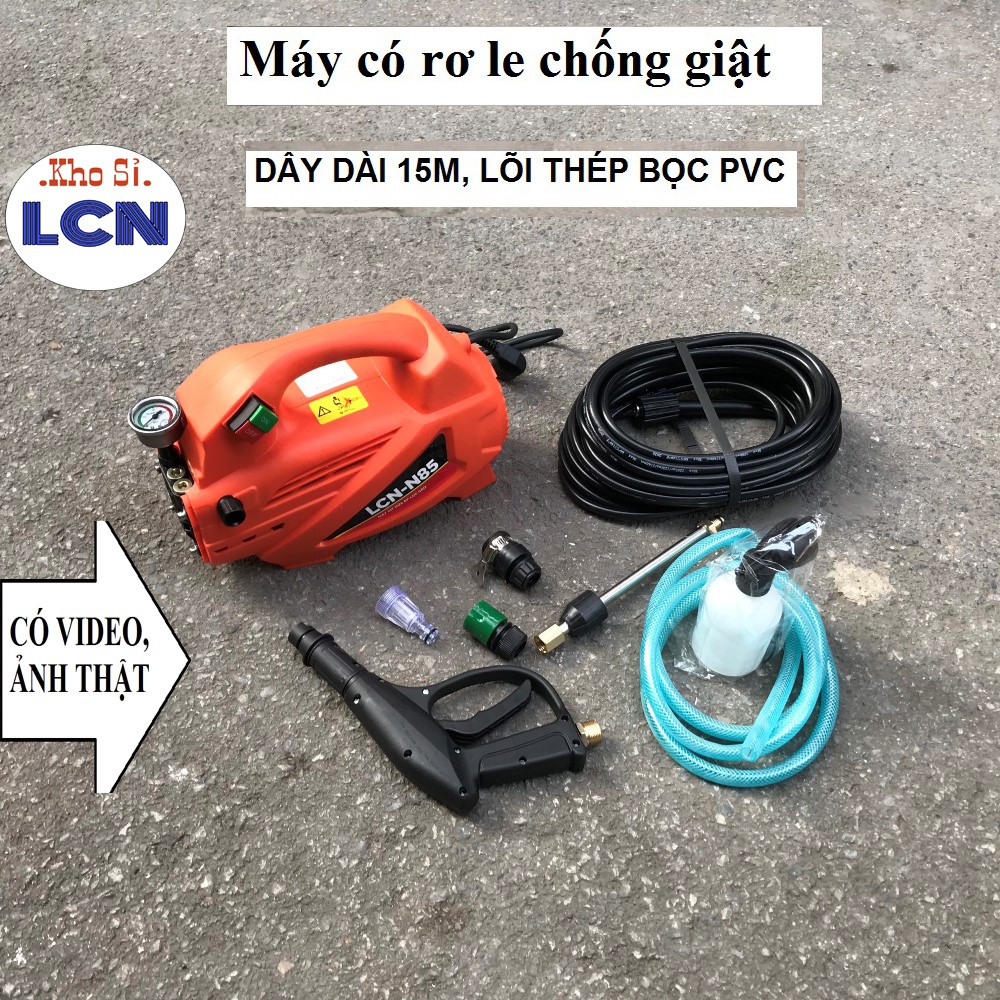 Máy Rửa Xe Mini LCN N85 [Công Nghệ Mới]💎FREESHIP2💎Hàng Loại1 [Chính Hãng] Máy Rửa Xe Gia Đình [Chuyên sỉ]