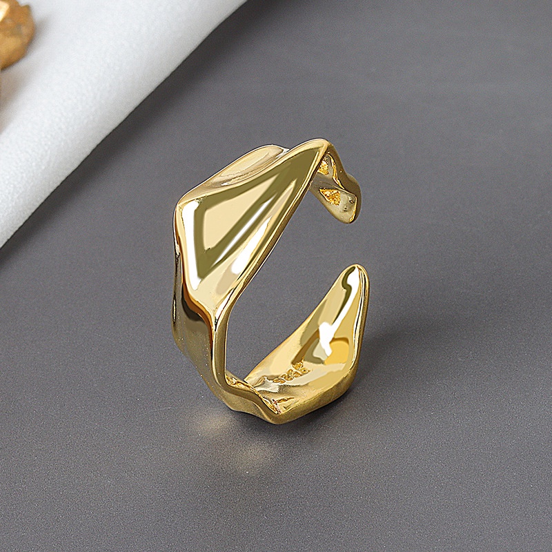 Nhẫn Màu Vàng / Bạc Phong Cách Gothic Đơn Giản Thời Trang Có Thể Điều Chỉnh Cho Nữ