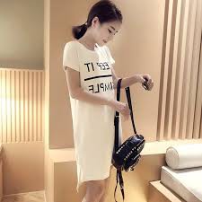 Váy Cotton In Chữ Sành Điệu