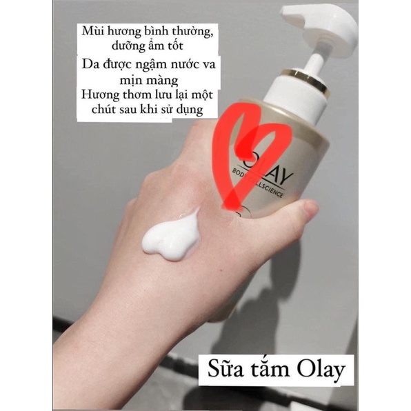 Sữa tắm trắng da Olay B3+ VitaminC - Peptipe - HA trắng da mờ thâm chai lớn 500ml và 730ml