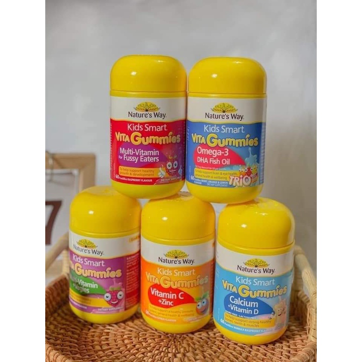 Kẹo Cho Bé Nature’s Way Kids Smart Immune Defence Chewables Tăng Cường Miễn Dịch 50 Viên Extaste