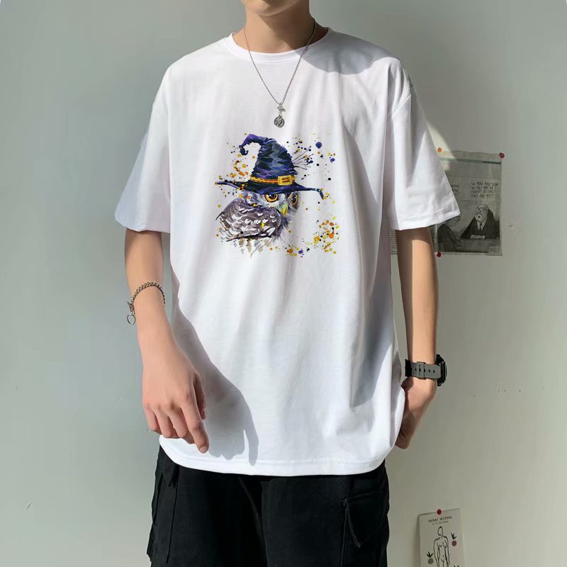 Áo Thun Tay Lỡ In Nhiệt Phù Thủy Cú form Unisex nam nữ phong cách Ulzzang ATIN33 - Áo Phông Unisex dễ mặc, năng động | BigBuy360 - bigbuy360.vn