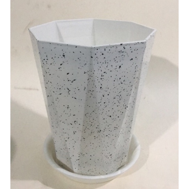 Combo 4 Bộ Chậu Kim Cương, Chậu Bát Giác, Chậu Lục giác + Đĩa Lót Chậu(2 size)