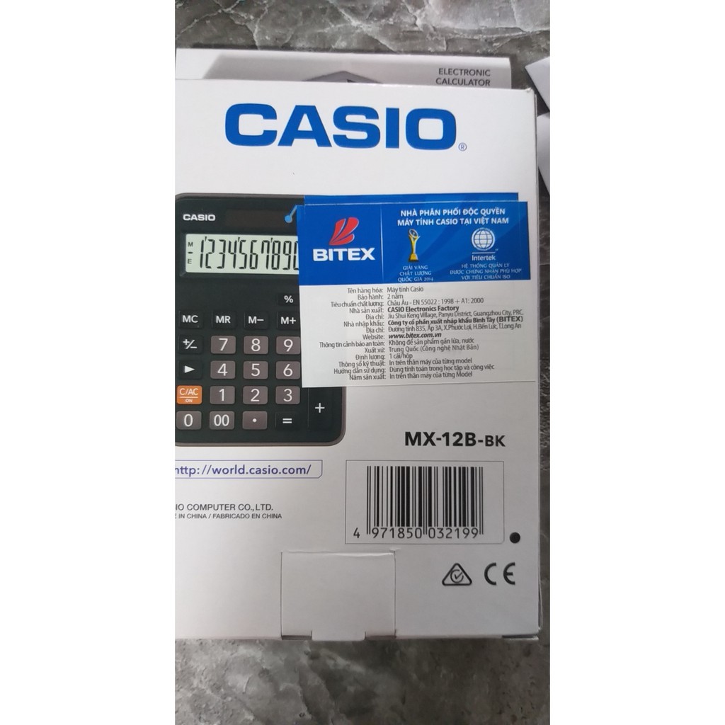 Máy tính casio MX-12B chính hãng