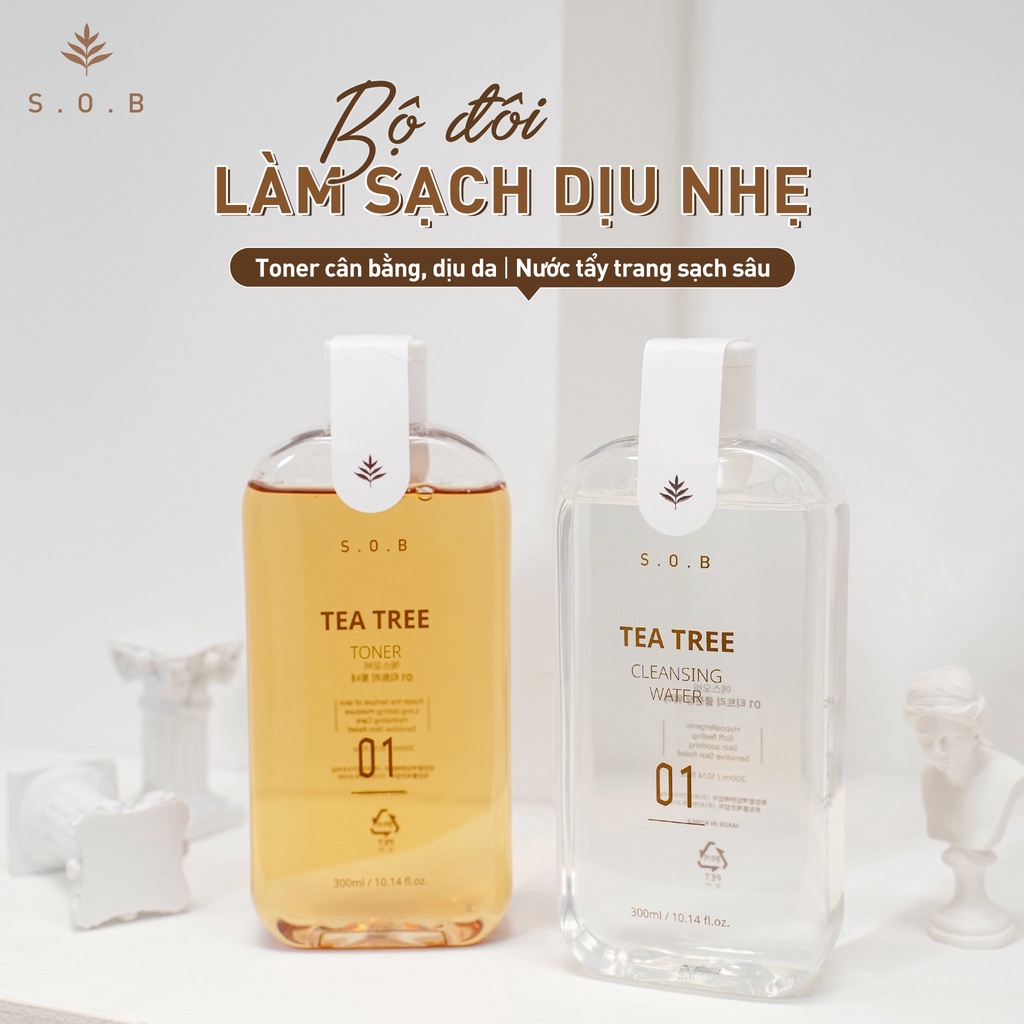 Nước Cân Bằng Ngừa Mụn S.O.B Tea Tree Toner 300ml