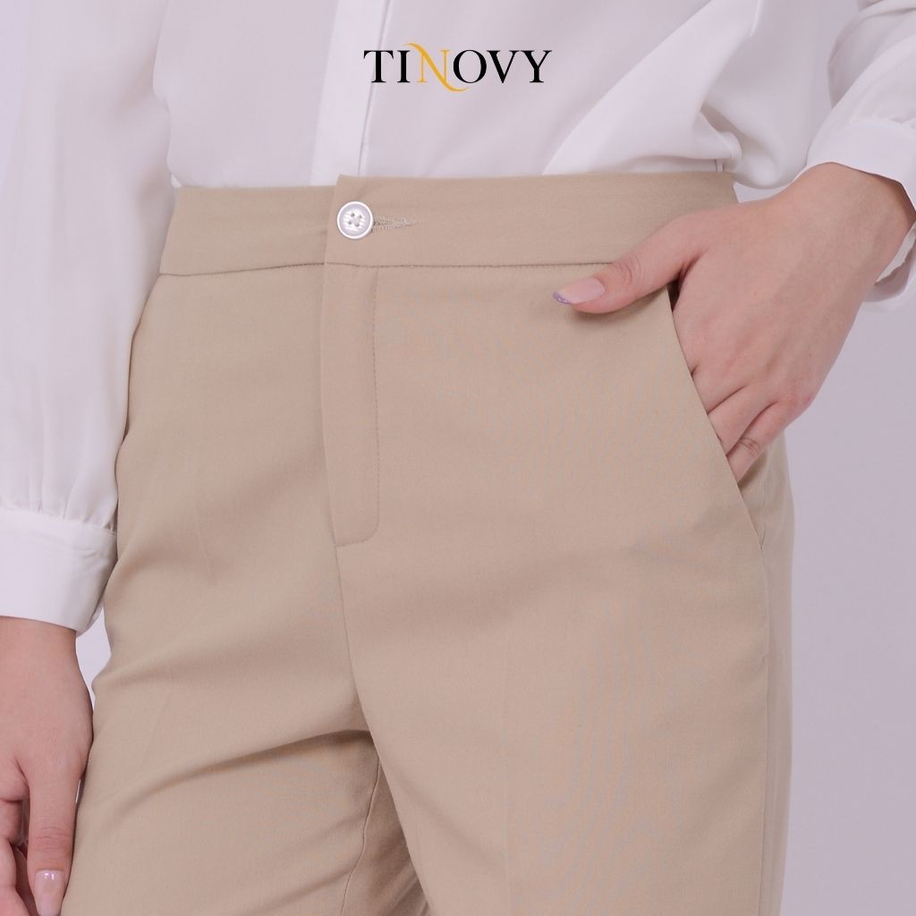 Quần Âu Nữ TINOVY Ống Đứng Đai Trơn Gấu Lơ Vê Có Túi Công Sở 1910-051 | BigBuy360 - bigbuy360.vn
