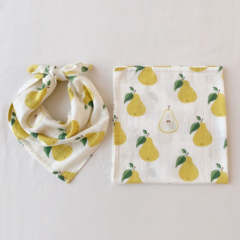 Khăn quấn cổ kiêm chăn chất liệu sợi tre cotton cho bé sơ sinh