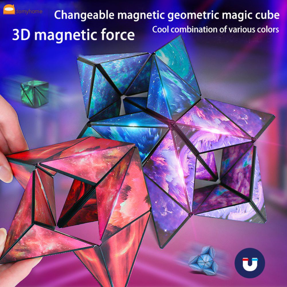 Đồ Chơi Khối Rubik 3D Nam Châm Thay Đổi Nhiều Loại Đồ Chơi Giảm Căng Thẳng Cho Trẻ Em