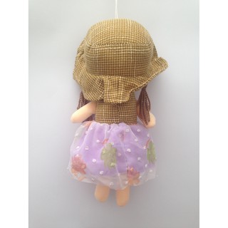 Búp bê cô bé váy hoa đội mũ cao 30cm