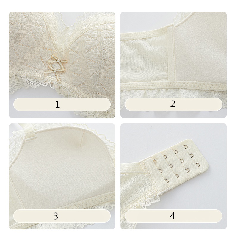 Áo lót 3/4 Cup Mềm Mại Không Gọng Có Mút Nâng Ngực Trẻ Trung Quyến Rũ Cho Nữ