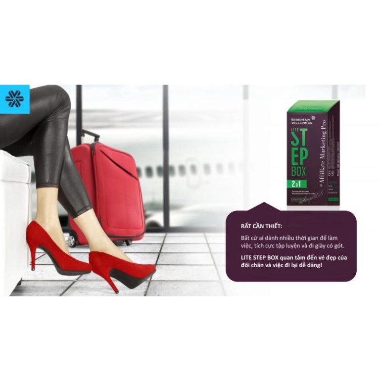 Lite Step Box- Hạn chế chứng giãn tĩnh mạch - Giải pháp cho người đi giày cao gót - Lưu thông máu - Siberian Wellness