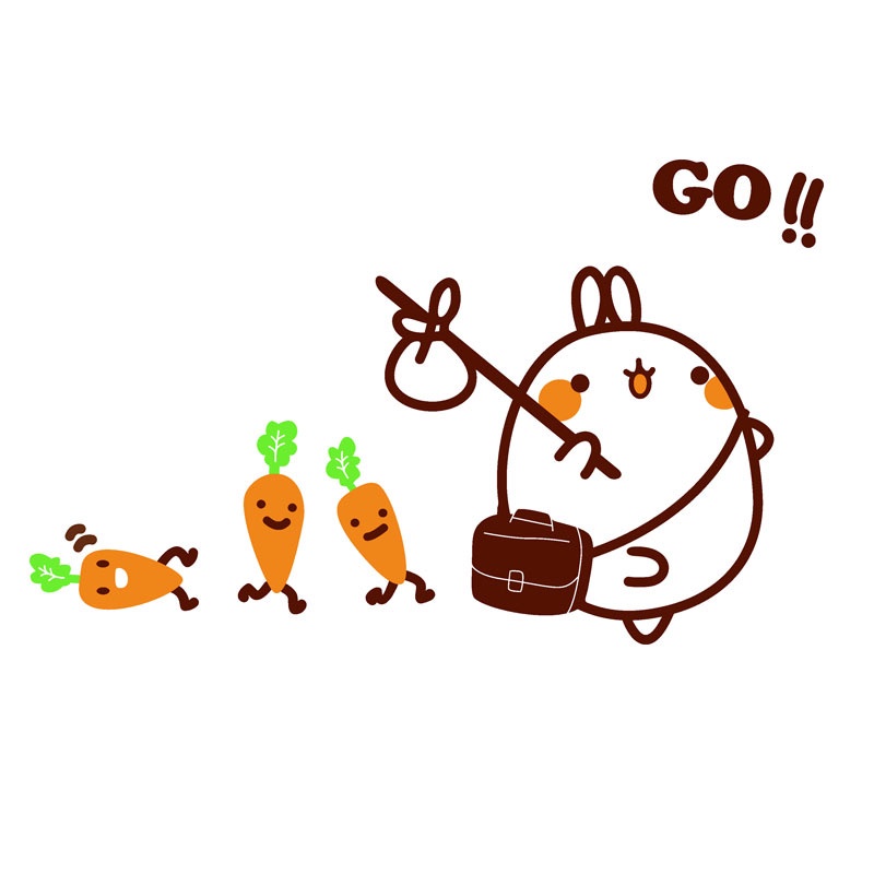 Tranh dán tường mica 3d decor khổ lớn dán nổi trang trí phòng ngủ, phòng học, trà sữa - củ cải go Nhiều Size - EPeBen