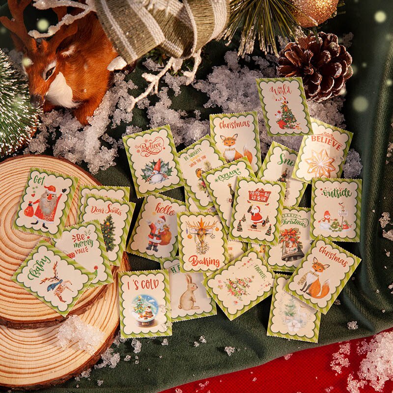 Set 30 tấm sticker dán trang trí giáng sinh